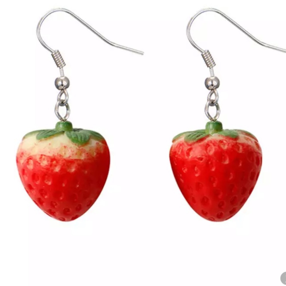Red Strawberry Earrings